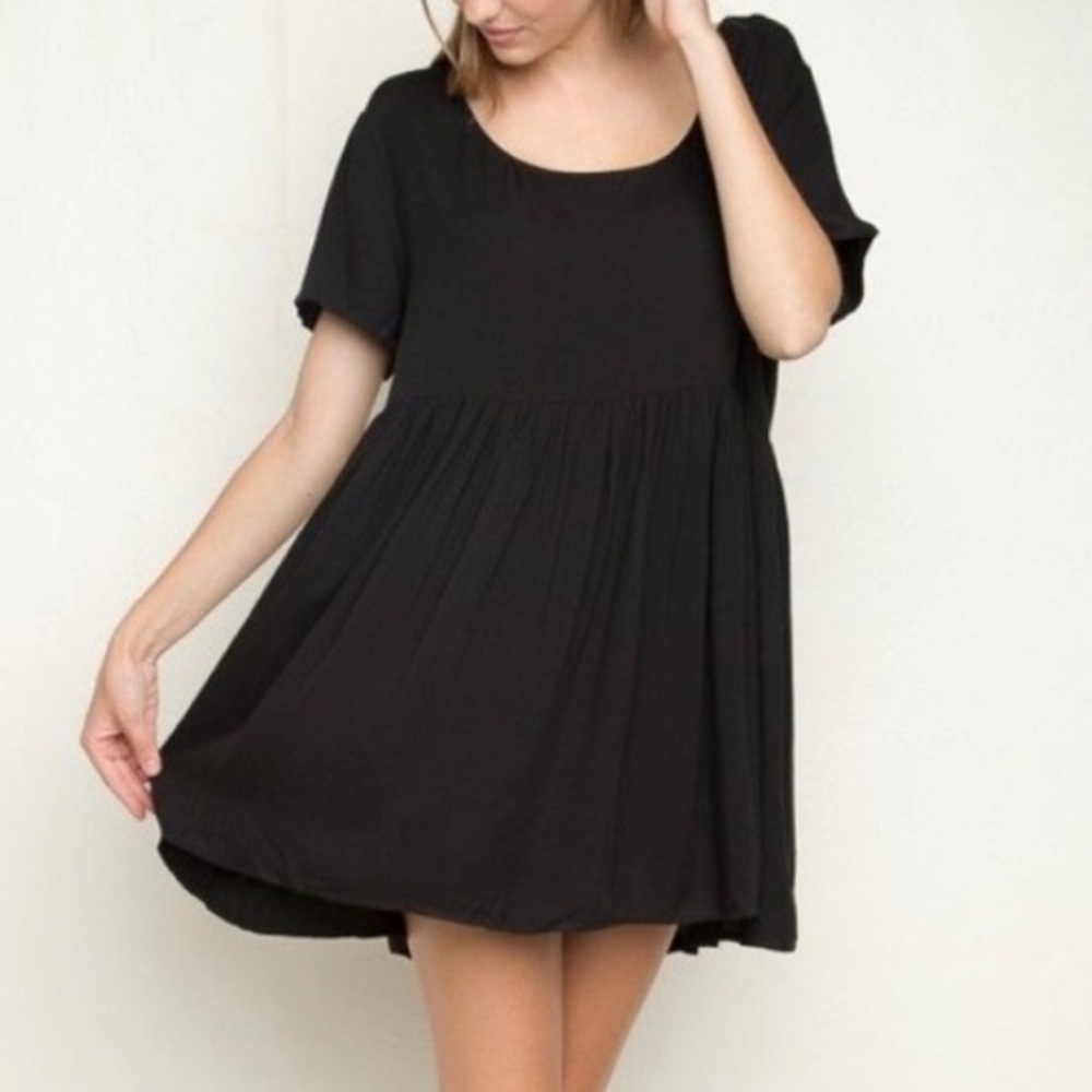 Brandy Melville Black Babydoll Dress